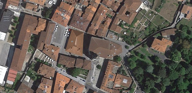 Vista aérea del entorno del solar Ondarza-Araoz en Bergara, Gipuzkoa